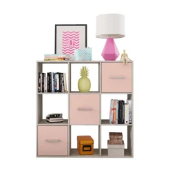 Cameretta completa letto singolo con letto estraibile e cassetti bianco frassinato rosa Bra