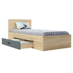 Cameretta completa per bambini rovere antracite bianco Chiaretto