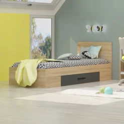 Cameretta completa per bambini rovere antracite bianco Chiaretto