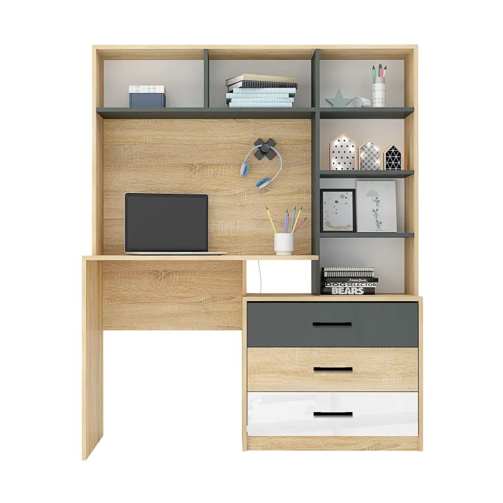 Cameretta completa per bambini rovere antracite bianco Chiaretto