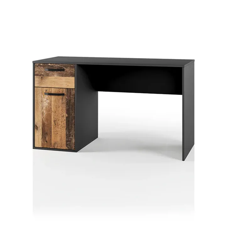 Cameretta completa singola grafite rovere rustico Fada