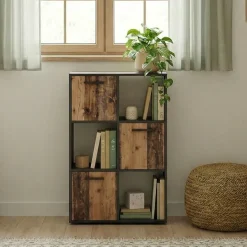 Cameretta completa singola grafite rovere rustico Fada
