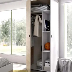 Cameretta per bambini completa 2 letti singoli rovere bianco Cairo