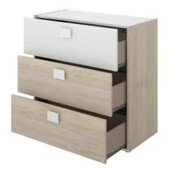 Cameretta per bambini completa 2 letti singoli rovere bianco Cairo