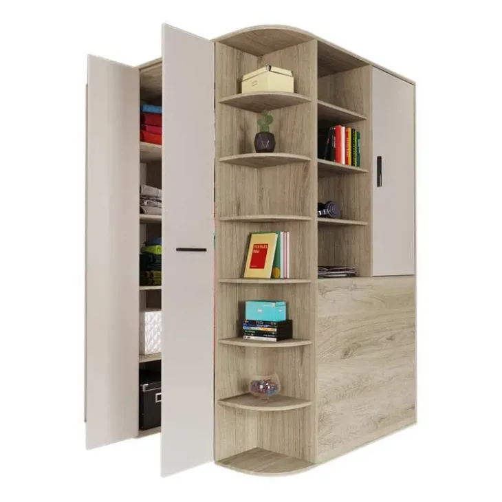 Cameretta 352x124cm con cabina armadio rovere beige champagne Fabio Gihome®