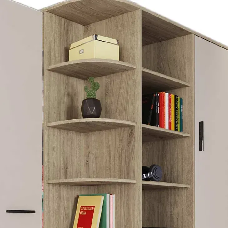 Cameretta 352x124cm con cabina armadio rovere beige champagne Fabio Gihome®