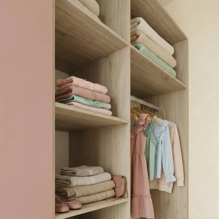 Cameretta 352x124cm con cabina armadio rovere rosa Rosanna Gihome®