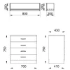 Cameretta 275x161cm 2 letti a castello completa rovere Lorenzo Gihome®