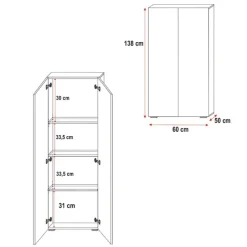 Cameretta 254x120cm 1 letto soppalco bianco grigio lucido Simone Gihome®
