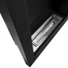 Caminetto 39x61h cm bioetanolo da parete acciaio nero Bernina