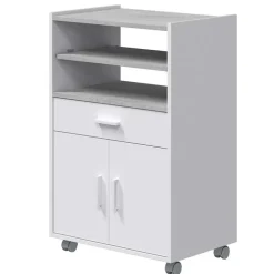 Carrello da cucina 59x92h cm con ruote bianco opaco cemento Comer