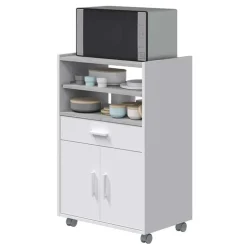 Carrello da cucina 59x92h cm con ruote bianco opaco cemento Comer