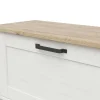 Cassapanca scarpiera 85x49h cm 1 anta bianco frassinato Lars