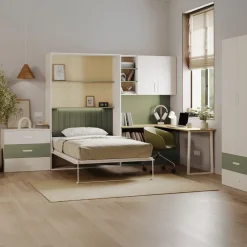 Cassettiera cameretta 80x73h cm 3 cassetti cashmere verde Colorful