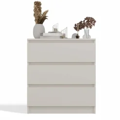 Cassettiera 70x75h cm 3 cassetti beige cashmere Kitri