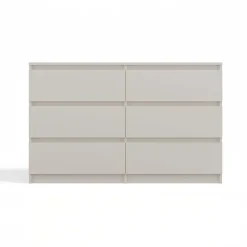 Cassettiera 120x75h cm 6 cassetti beige cashmere Kitri