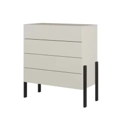 Cassettiera 84x90h cm 4 cassetti beige cashmere Simple