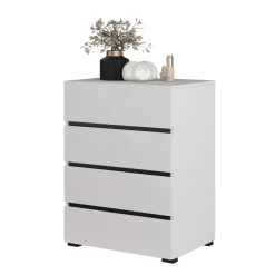 Cassettiera 60x79h cm 4 cassetti bianco Lolla