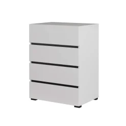 Cassettiera 60x79h cm 4 cassetti bianco Lolla
