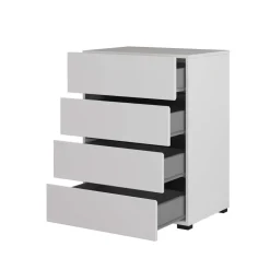 Cassettiera 60x79h cm 4 cassetti bianco Lolla