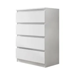 Cassettiera 70x100h cm 4 cassetti moderna bianco Rotterdam