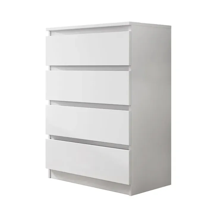 Cassettiera 70x100h cm 4 cassetti moderna bianco Rotterdam