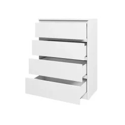 Cassettiera 70x100h cm 4 cassetti moderna bianco Rotterdam