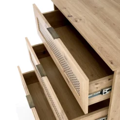 Cassettiera 80x85h cm 3 cassetti moderna rovere Sombra