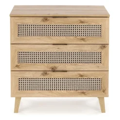 Cassettiera 80x85h cm 3 cassetti moderna rovere Sombra