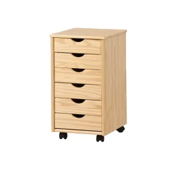 Cassettiera 36x65h cm 6 cassetti portagiochi pino Fast Brutus