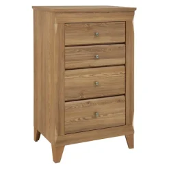 Cassettiera 72x116h cm 4 cassetti rovere scuro Lucca