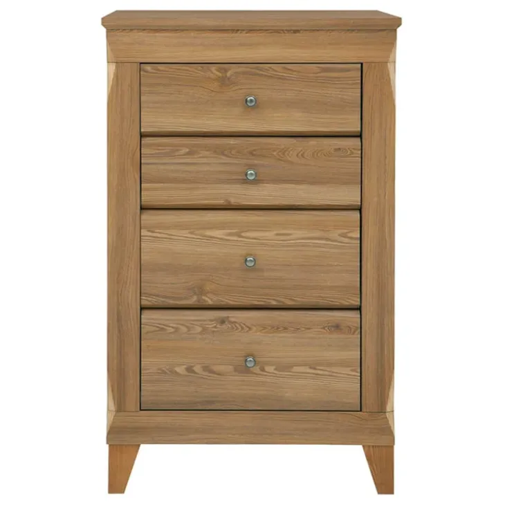 Cassettiera 72x116h cm 4 cassetti rovere scuro Lucca