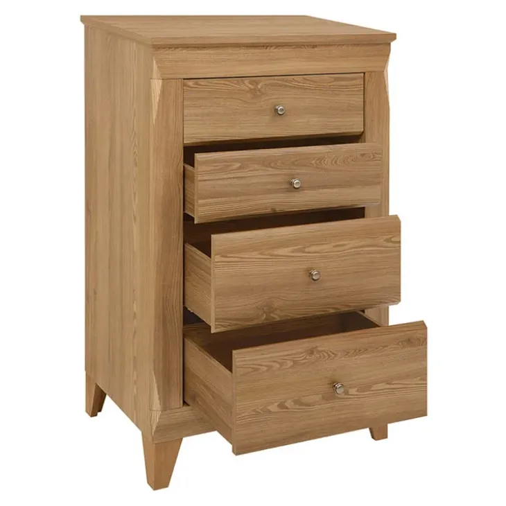 Cassettiera 72x116h cm 4 cassetti rovere scuro Lucca