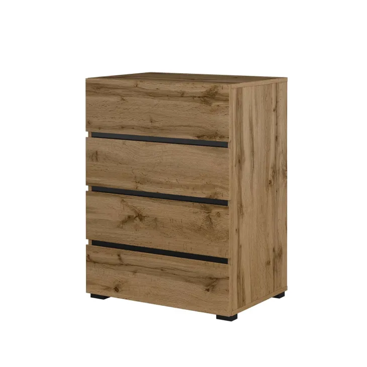 Cassettiera 60x79h cm 4 cassetti rovere Lolla