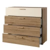 Cassettiera 100x91h cm 4 cassetti rovere beige Ama