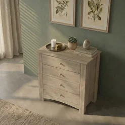 Cassettiera 80x90h cm 4 cassetti rovere sonoma Londra