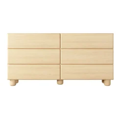 Cassettiera 160x80h cm 6 cassetti soggiorno rovere chiaro Mellow