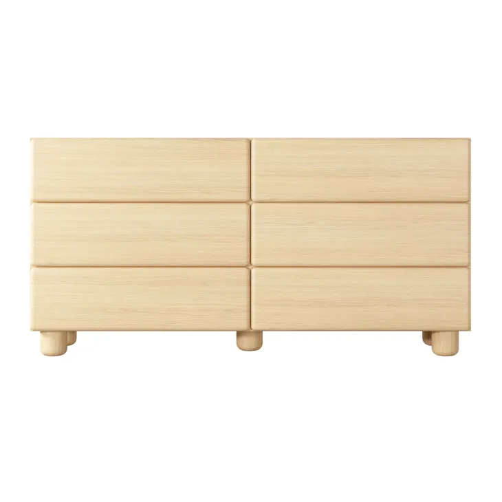 Cassettiera 160x80h cm 6 cassetti soggiorno rovere chiaro Mellow