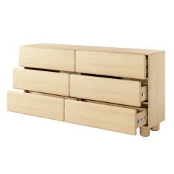 Cassettiera 160x80h cm 6 cassetti soggiorno rovere chiaro Mellow