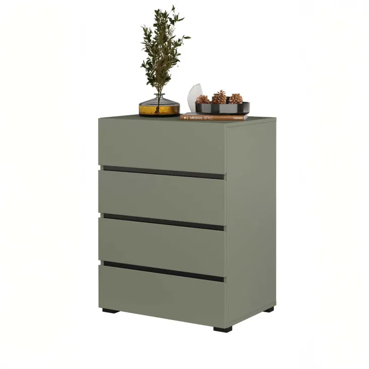 Cassettiera 60x79h cm 4 cassetti verde Lolla