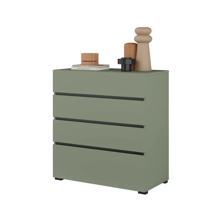 Cassettiera 80x85h cm 4 cassetti verde Lolla