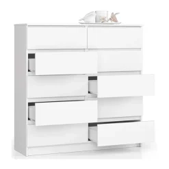 Cassettiera 120x120h cm moderna 10 cassetti bianco Living