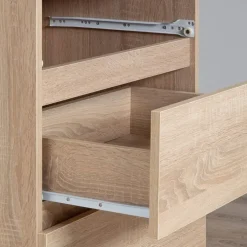 Cassettiera 120x100h cm moderna 8 cassetti rovere Living