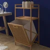 Cesto portabiancheria 40x95h cm bagno rovere Caddy