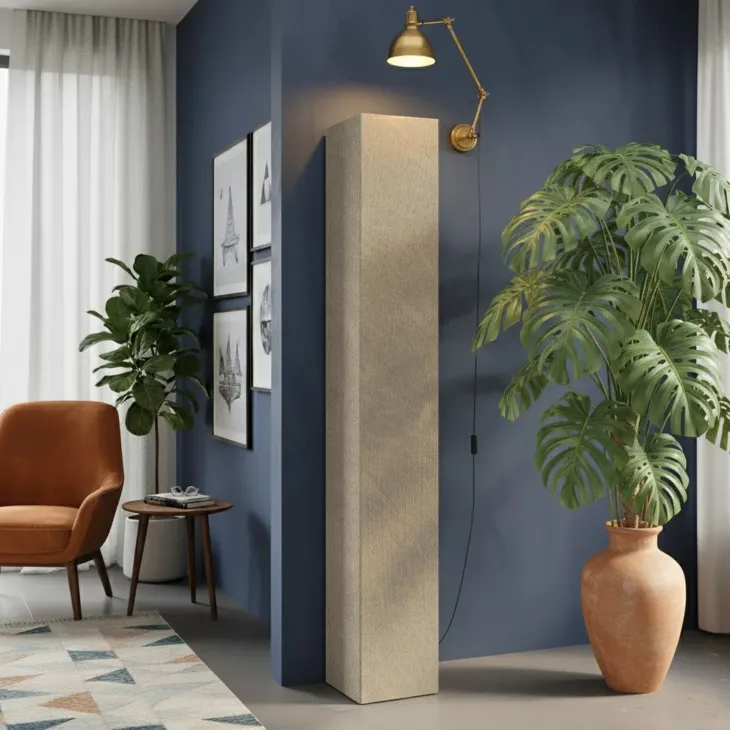 Colonna a terra 28x186h cm 1 anta reversibile multiuso tortora Sunset