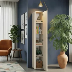 Colonna a terra 28x186h cm 1 anta reversibile multiuso beige Sunset
