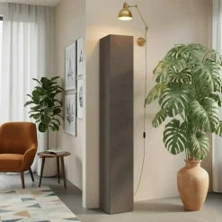 Colonna a terra 28x186h cm 1 anta reversibile multiuso marrone bronzo Sunset