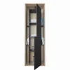 Colonna a terra 65x201h cm multiuso 2 ante cannettato rovere nero Savona