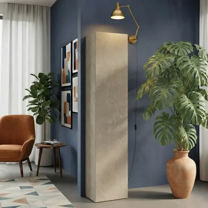 Colonna a terra 55x186h cm multiuso 1 anta reversibile tortora Sunset