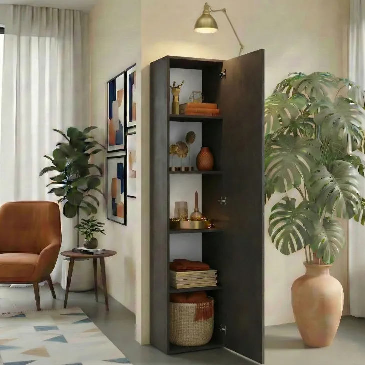 Colonna a terra 55x186h cm multiuso 1 anta reversibile ossido nero Sunset